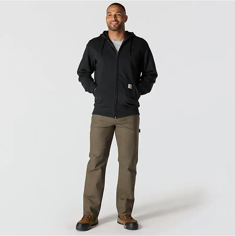 Rain Defender Loose Fit Heavyweight Full-Zip Sweatshirt - Black