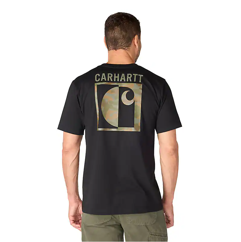 Irvine Relaxed Block Camo T-shirt-Black
