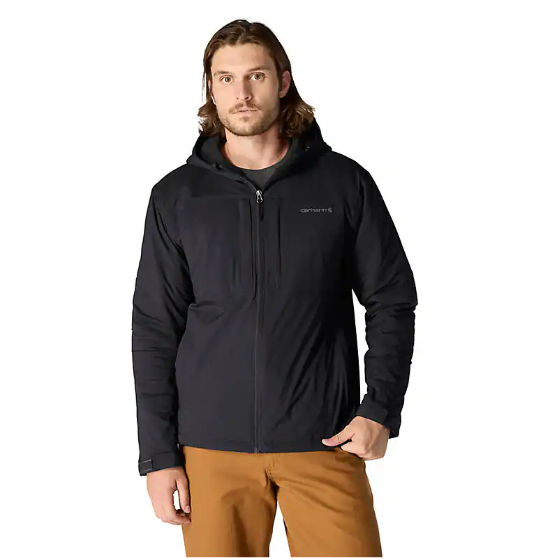 Rugged Flex® Relaxed Fit Lightweight Stretch Insulated Jacket - 3 Warmest Rating - Black
