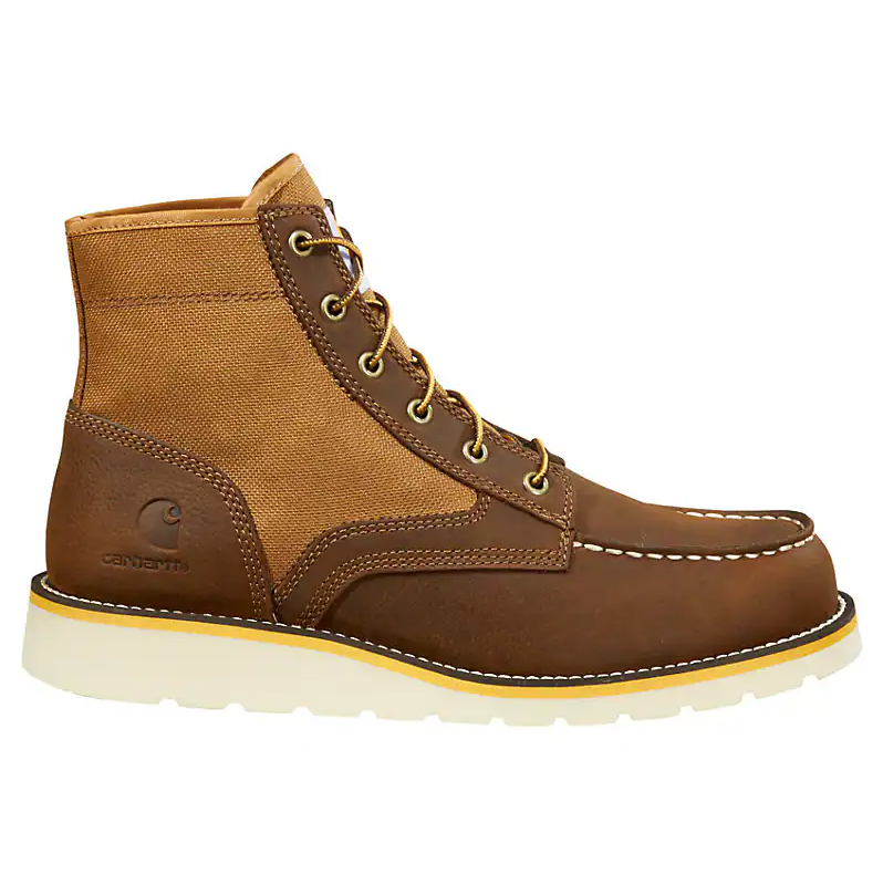Men's FW6035 6" Moc Toe Wedge Boot - Brown Leather & Nylon