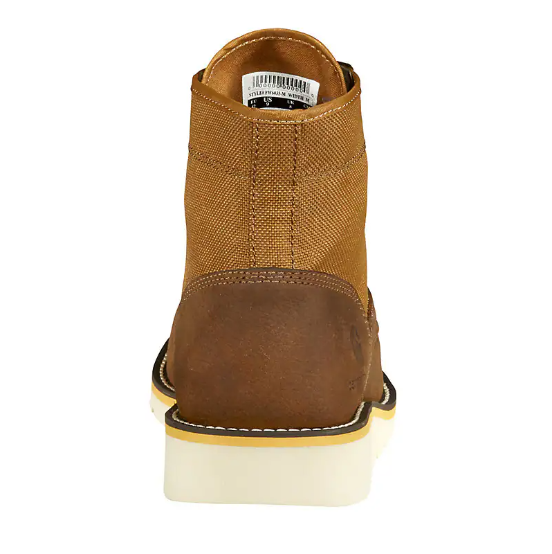 Men's FW6035 6" Moc Toe Wedge Boot - Brown Leather & Nylon