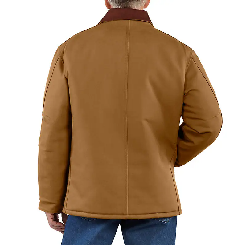 Loose Fit Firm Duck Insulated Traditional Coat - 3 Warmest Rating - Brown