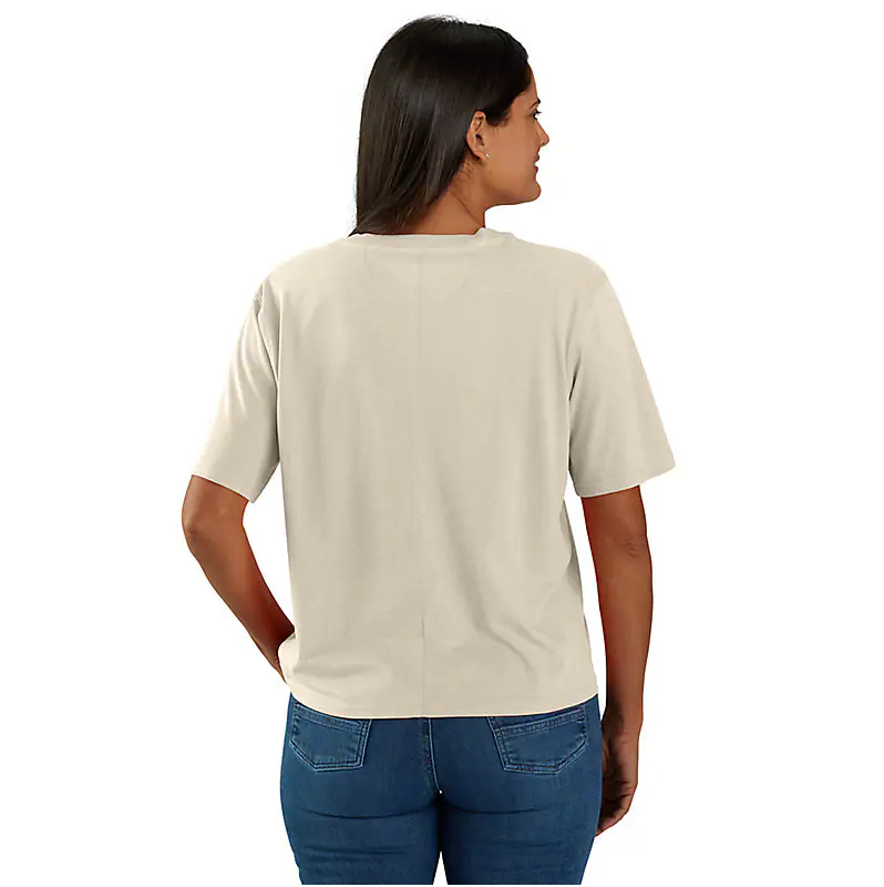 Women's Loose Fit Lightweight S/S Crewneck T-Shirt - Oat Milk Heather