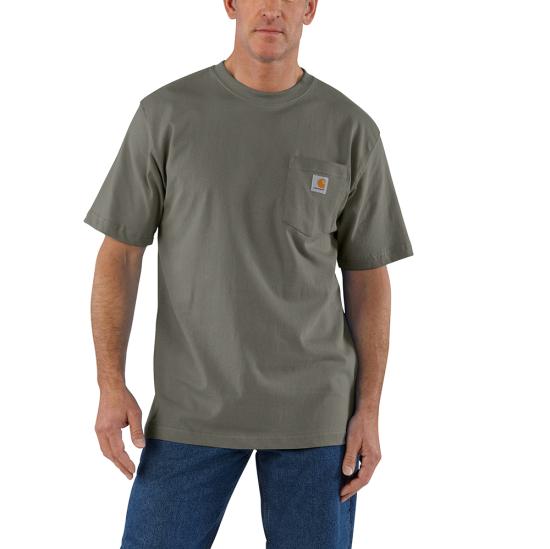 K87 - Loose Fit Heavyweight Pocket Tee, Dusty Olive
