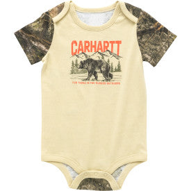 Infant Boys Short Sleeve Camo Bodysuit - Mossy Oak DNA Print