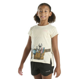 Youth Girls Short Sleeve Tool Belt T-Shirt - Turtle Dove