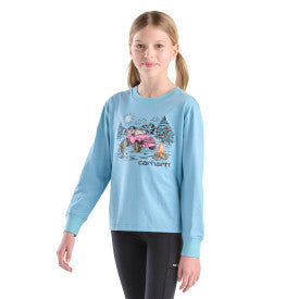 Youth Girls Long-Sleeve Campsite T-Shirt - Stillwater