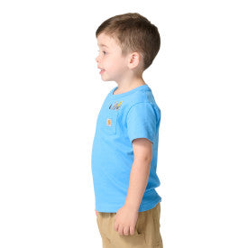 Youth Boys Short-Sleeve Tool Pocket T-Shirt - Azure Blue
