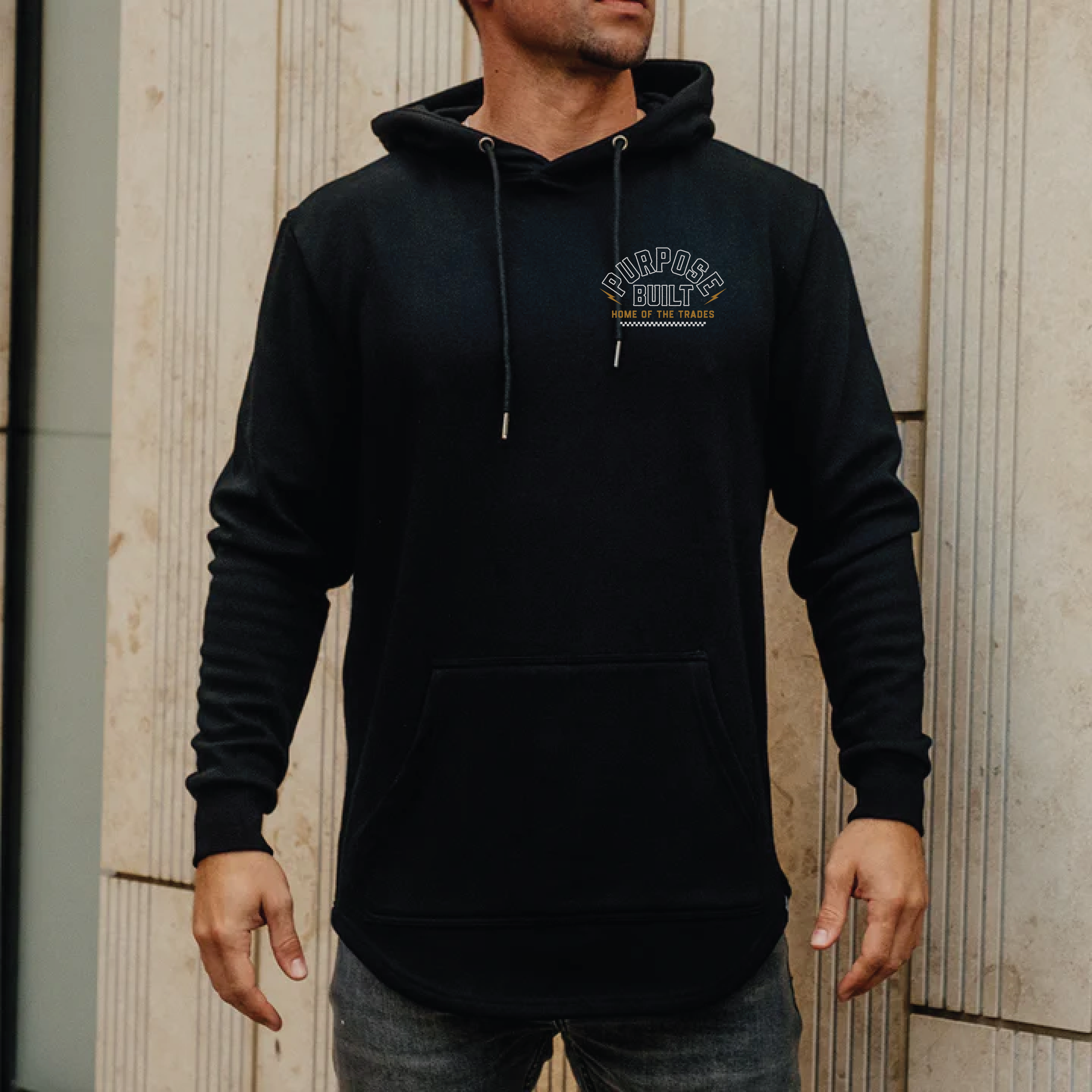 Purpose-Built Customs Hoodie, Drop Tail, Black