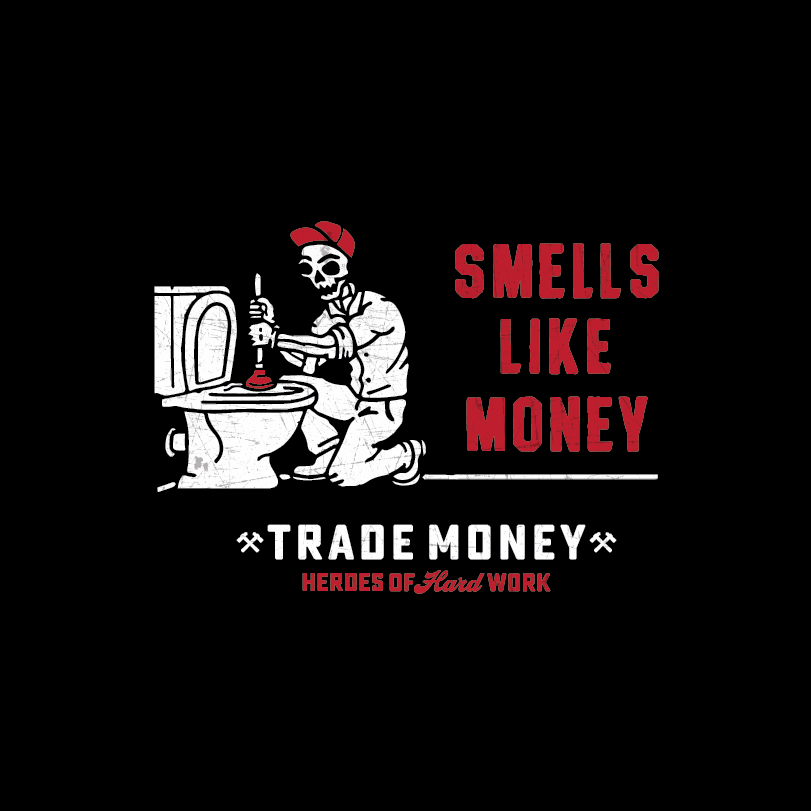 Smells Like Money HD Tee, Faded Black