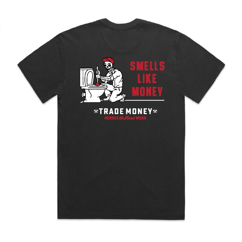 Smells Like Money HD Tee, Faded Black