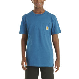 Youth Boys Short Sleeve Outdoor T-Shirt - Deep Lagoon