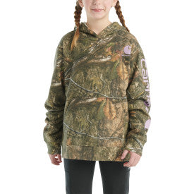 Youth Girls Long-Sleeve Camo Graphic Sweatshirt - Mossy Oak Country DNA