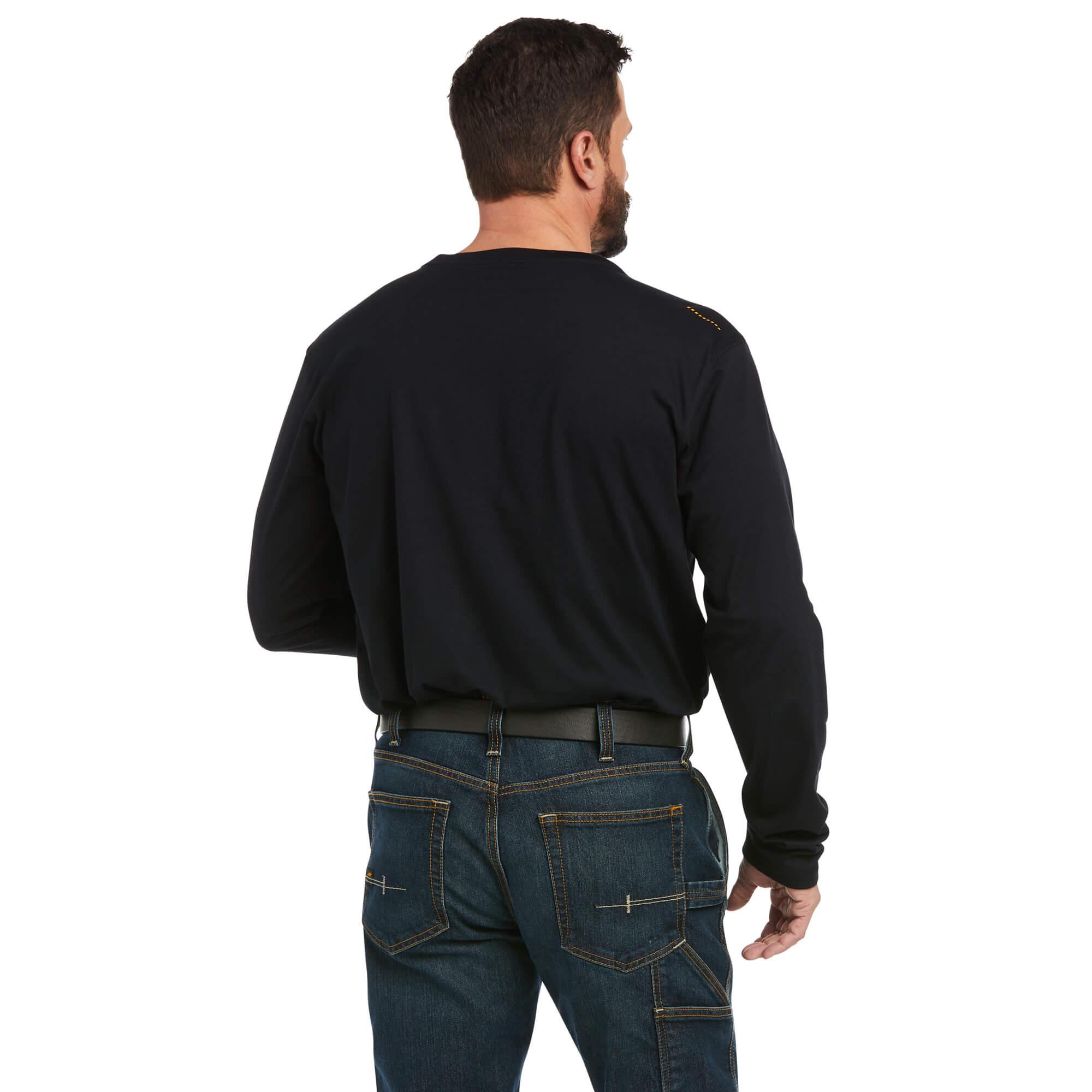 REBAR WORKMAN LOGO LS BLK/LM - Purpose-Built / Home of the Trades