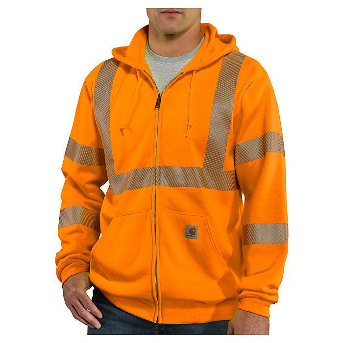 High-Visibility Zip Front Class 3 Sweatshirt (Brite Orange) - Purpose-Built / Home of the Trades